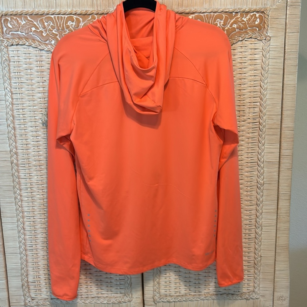Nike Dri-Fit, Vibrant Orange Run/Walk Hoodie. - Picture 6 of 7